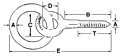 Drop Forged Ring Bolts <BR> Regular - Screw Thread 2